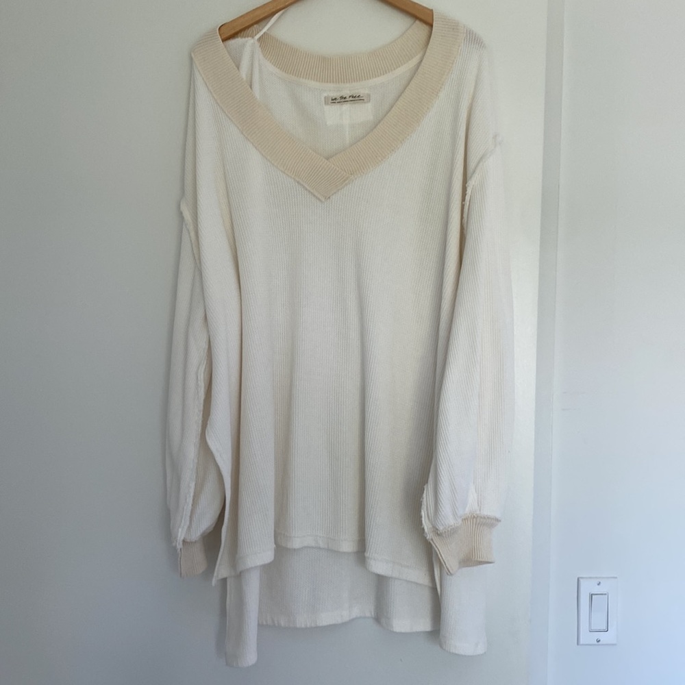 Asher Thermal Knit Side Slit Pullover